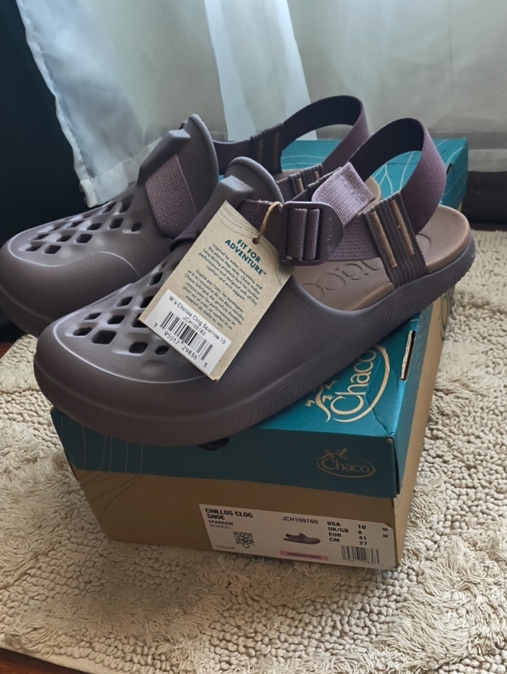 Chaco Woman's Brown Chillos Clog Sandal with Adjustable Heel Strap